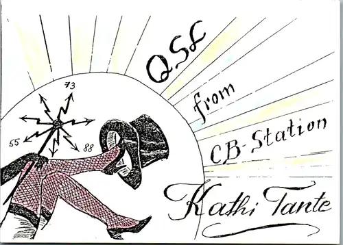 12129 - QSL - CB , Österreich , Haitzendorf , Kathi Tante