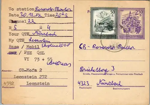 12147 - QSL - CB , Österreich , Leonstein , Mofa 2