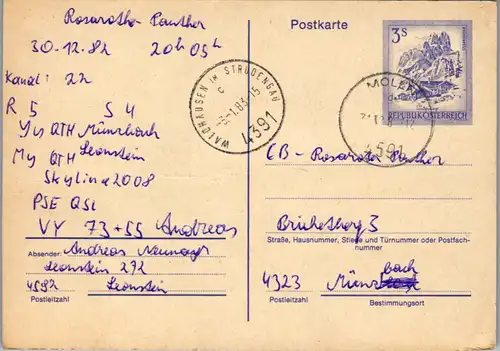 12151 - QSL - CB , Österreich , Leonstein , Mofa 2