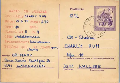 12163 - QSL - CB , Österreich , Waldhausen , CB Mary