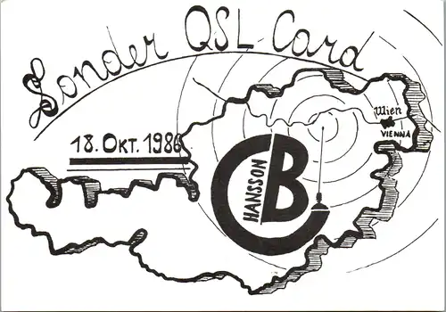 12173 - QSL - CB , Österreich , Wien , CB Hansson