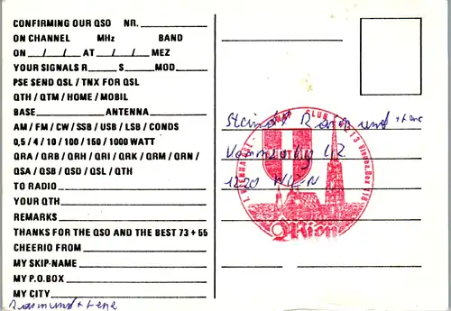 12184 - QSL - CB , Österreich , Wien , Gruftspion