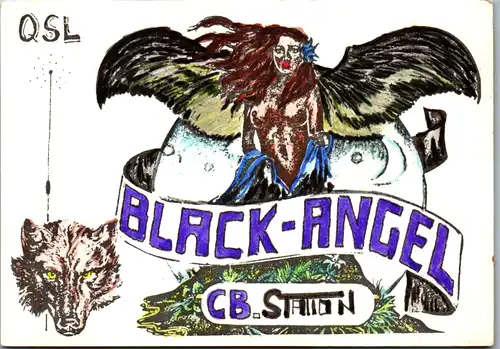 12195 - QSL - CB , Österreich , Black Angel