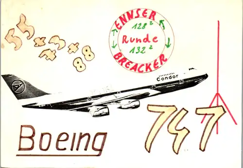12198 - QSL - CB , Österreich , Enns , Boeing 747
