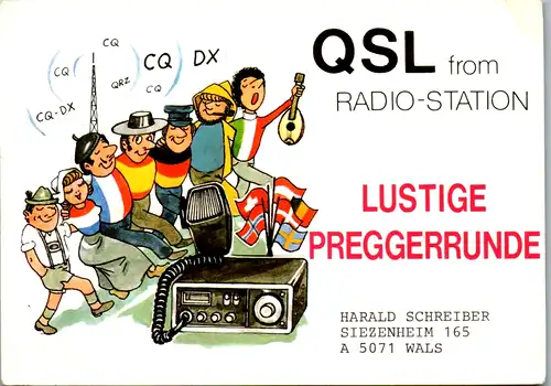 12222 - QSL - CB , Österreich , Wals , Lustige Preggerrunde