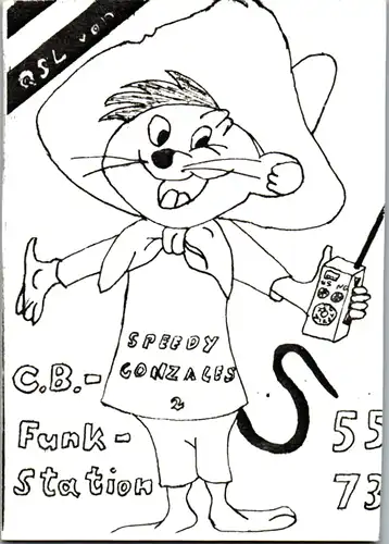 12232 - QSL - CB , Österreich , Untergaisbach , Speedy Gonzales 2