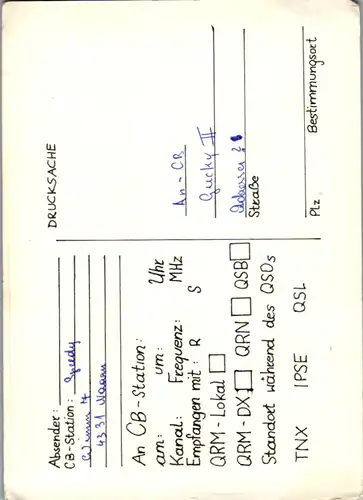 12233 - QSL - CB , Österreich , Naarn , Speedy