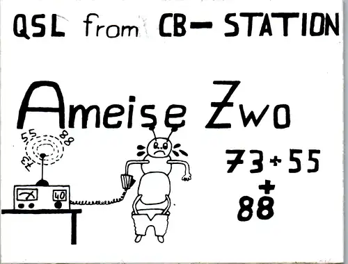 12239 - QSL - CB , Österreich , Linz , Ameise Zwo