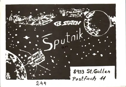 12244 - QSL - CB , Österreich , St. Gallen , Sputnik