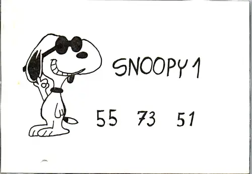 12252 - QSL - CB , Österreich , Breitenaich , Snoopy 1