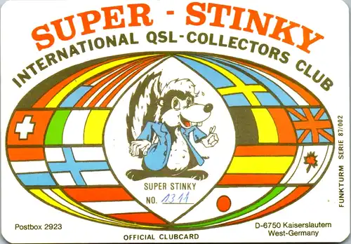 12253 - QSL - CB , Deutschland , Super Stinky , Collectors Club