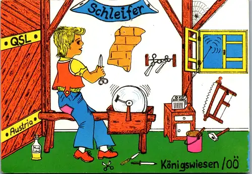 12258 - QSL - CB , Österreich , Königswiesen , Linz , Schleifer