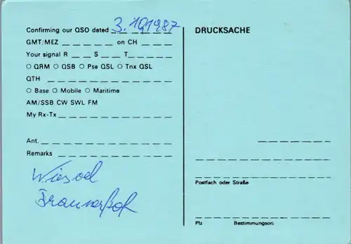 12264 - QSL - CB , Österreich , Münzbach , Roter Fuchs