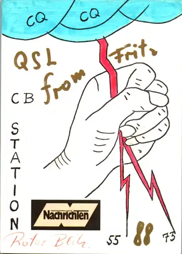 12268 - QSL - CB , Österreich , Linz , Fritz