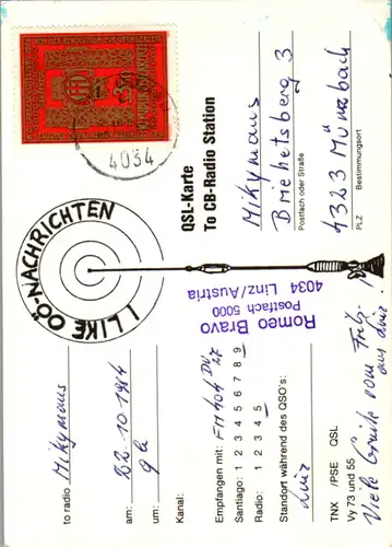 12268 - QSL - CB , Österreich , Linz , Fritz