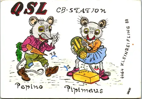 12302 - QSL - CB , Österreich , Kleinreifling , Pepino , Pipimaus