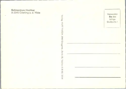 12330 - Niederösterreich - Göstling an der Ybbs , Hochkar , Schizentrum  - nicht gelaufen