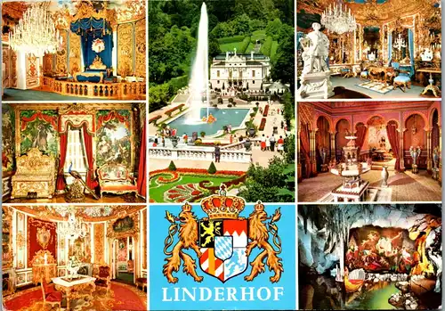 12355 - Deutschland - Ettal , Schloss Linderhof , Mehrbildkarte - nicht gelaufen