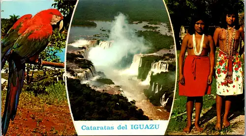 12369 - Argentinien - Cataratas del Iguazu , Vista Aerea de la Garganta del Diablo , Indias Guaranyes - nicht gelaufen