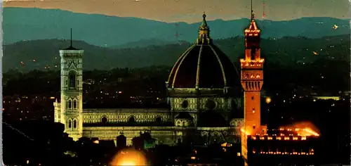 12393 - Italien - Firenze , Cattedral e Palazzo Vecchio , Münster - gelaufen 1981