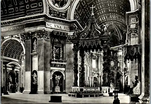 12402 - Italien - Rom , Roma , Chiesa di S. Pietro , Interno , St. Peterskirche - gelaufen 1964