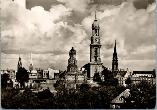 12429 - Deutschland - Hamburg , die Türme der Stadt - gelaufen 1954