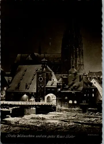 12435 -  - Regensburg , Frohe Weihnachten und ein gutes neues Jahr - gelaufen 1963
