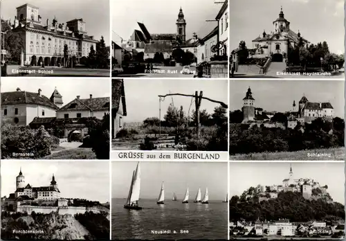 12449 - Burgenland - Bernstein , Forchtenstein , Schlaining , Mehrbildkarte - gelaufen 1966
