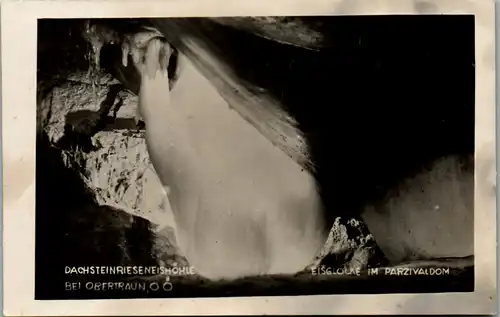 12450 - Oberösterreich - Dachsteinrieseneishöhle bei Obertraun , Eisglocke im Parzivaldom , Dachstein