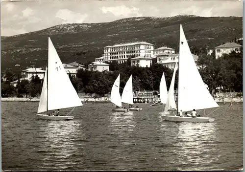 12454 - Kroatien - Crikvenica , Segelboot - gelaufen 1959