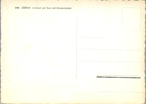 12471 - Schweiz - Zürich , Limmat und See mit Grossmünster - nicht gelaufen