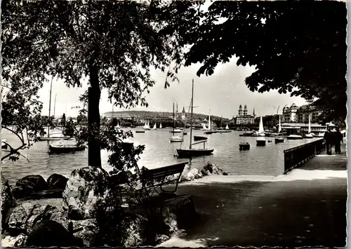 12472 - Schweiz - Zürich , Blick auf See und Stadt - nicht gelaufen