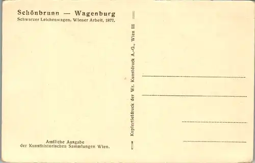 12496 -  - Schönbrunn Wagenburg , Schwarzer Leichenwagen , Wiener Arbeit 1877 - nicht gelaufen