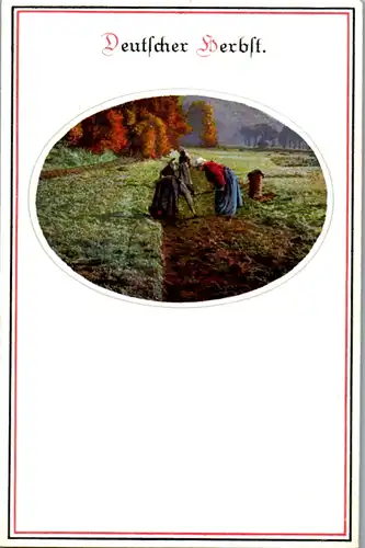12508 - Künstlerkarte - Deutscher Herbst  - nicht gelaufen