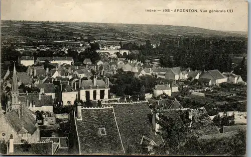 12518 - Frankreich - Indre 198 Argenton , Vue generale - gelaufen 1919