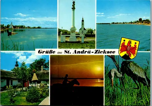 12544 - Burgenland - Grüße aus St. Andrä , Zicksee , Mehrbildkarte - gelaufen 1981