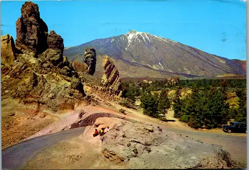 12574 - Spanien - Tenerife , Paisaje del Teide , Panorama , Vulkan - gelaufen 1984