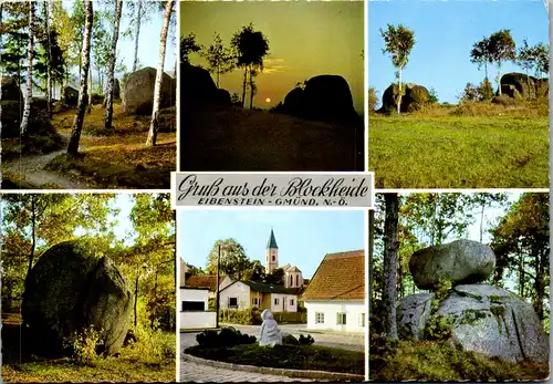 12576 - Niederösterreich - Gruß aus der Blockheide , Eibenstein Gmünd , Gruß aus der Blockheide , Mehrbildkarte - gelaufen 1980