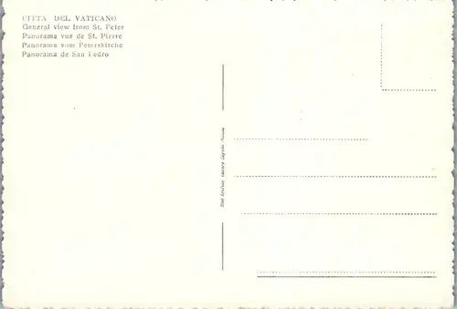 12607 - Italien - Roma , Rom , Citta del Vaticano , Panorama da S. Pietro - nicht gelaufen