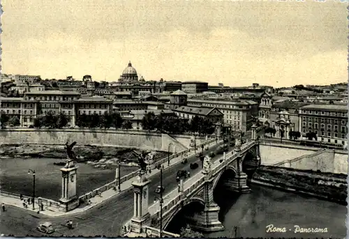 12610 - Italien - Roma , Rom , Panorama , Brücke - nicht gelaufen