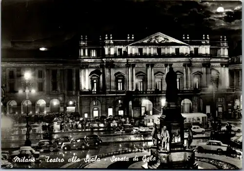 12614 - Italien - Milano , Mailand , Teatro alla Scala , Serata di Gala , Auto - gelaufen 1963