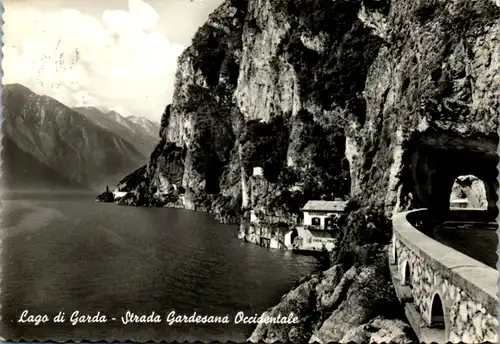 12616 - Italien - Lago di Garda , Strada Gardesana Occidentale - gelaufen 1958