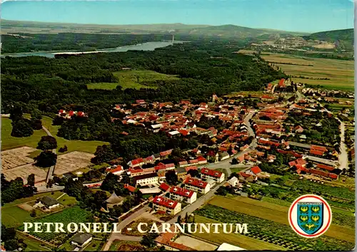 12627 - Niederösterreich - Petronell Carnuntum , Panorama - gelaufen 1980