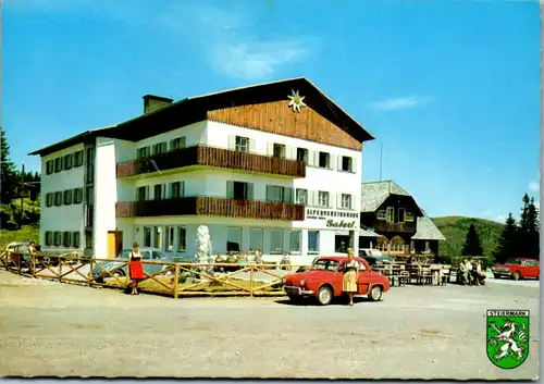 12629 - Steiermark - Salla , Gaberl , Stubalpe , Alpenvereinshaus , Auto - gelaufen 1971