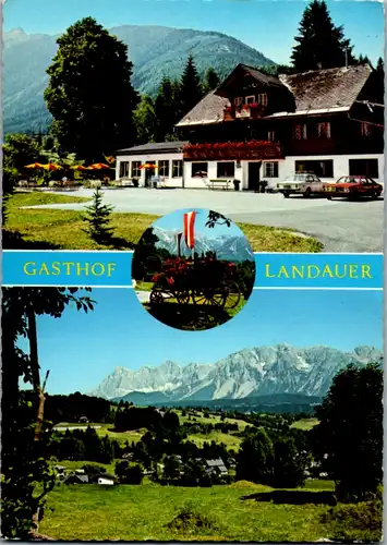 12681 - Steiermark - Schladming , Unterthal , Gasthof Pension Landauer , Auto - gelaufen