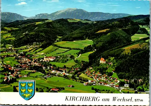 12686 - Niederösterreich - Kirchberg am Wechsel mit Schneeberg , Panorama - gelaufen 1973