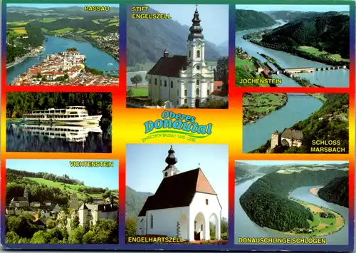 12689 - Oberösterreich - Oberes Donautal , Stift Engelszell , Viechtenstein , Jochenstein , Donauschlinge Schlögen - gelaufen 1994