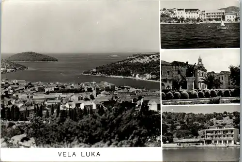 12713 - Kroatien - Vela Luka , Panorama , Mehrbildkarte - gelaufen
