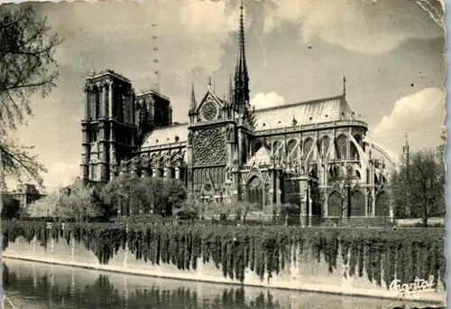 12729 - Frankreich - Paris , Notre Dame de Paris - gelaufen 1953