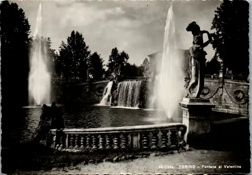 12734 - Italien - Torino , Turin , Fontana al Valentino , Brunnen , Springbrunnen - gelaufen 1949